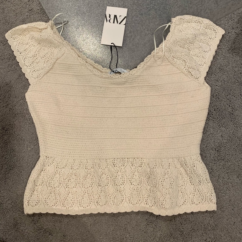 Zara bnwt crochet top
